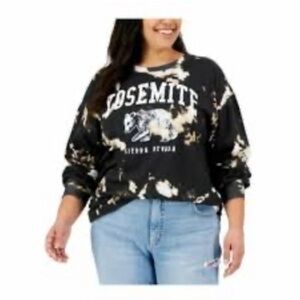 Mighty Fine Trendy Plus Size Tie-Dyed Yosemite Graphic Top